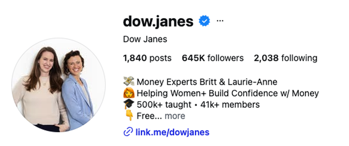 Instagram profile